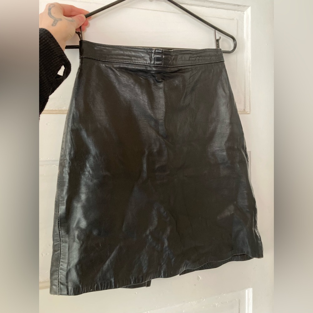 Black Leather Skirt